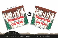 3D Inflated Most Wonderful Time of the Year Tumbler Wrap PNG Product Image 3