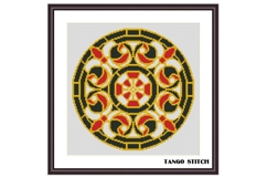 Infinite Symmetry Premium Round Cross Stitch Design - Tango Stitch