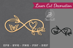 Infinity Floral Laser Cut Decoration Product Image 1