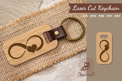 Infinity Heart Laser Cut Keychain Product Image 1