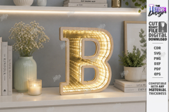 Infinity Mirror Letter Laser Cut | Night Light | Home Decor Product Image 1