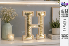 Infinity Mirror Letter Laser Cut | Night Light | Home Decor Product Image 1