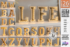 Infinity Mirror Letters Laser Cut Bundle | 3D Night Light Product Image 1