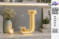 Infinity Mirror Letter Laser Cut | Night Light | Home Decor Product Image 1