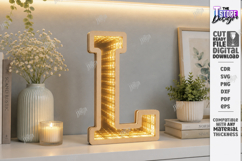 Infinity Mirror Letter Laser Cut | Night Light | Home Decor Product Image 1