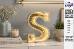 Infinity Mirror Letter Laser Cut | Night Light | Home Decor Product Image 1
