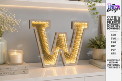 Infinity Mirror Letter Laser Cut | Night Light | Home Decor Product Image 1