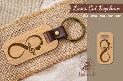Infinity Music Laser Cut Keychain Product Image 1