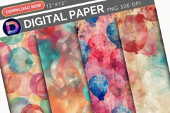 Inflated Affirmation Digital Paper Product Image 1