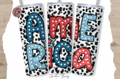3D Inflated America Tumbler Wrap PNG Product Image 1