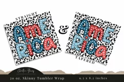3D Inflated America Tumbler Wrap PNG Product Image 3