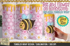 3D Inflated Bee and Honey Tumbler Wrap is a professional design that is available at 300dpi PNG to use for sublimation of tumblers. Avalaible for 30oz and 20oz sizes.