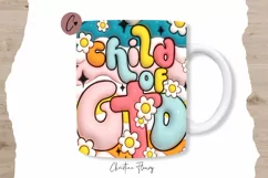 3D Inflated Child of God Mug Wrap | Mug PNG Product Image 1
