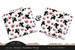 3D Inflated Valentine Cupid Tumbler Wrap PNG Product Image 3