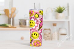 3D Inflated Retro Smiley Tumbler Wrap PNG Product Image 2