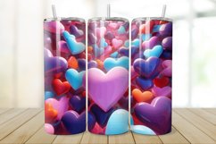 3D Inflated Hearts 20/30oz Skinny Tumbler Product Image 1