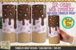 Inflated Ice-cream and sprinkles Tumbler Wrap / Sprinkles Product Image 1