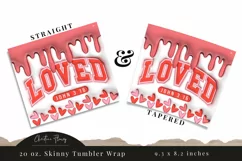 3D Inflated Loved John 3:16 Tumbler Wrap PNG Product Image 3