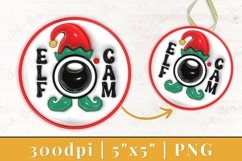 Elf Cam 3D Christmas Ornament Sublimation Product Image 2