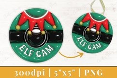 Elf Cam 3D Christmas Ornament Sublimation Product Image 2