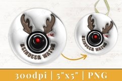Reindeer Watch 3D Christmas Ornament Sublimation Product Image 2