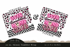 3D Inflated Over Stimulated Moms Club Tumbler Wrap PNG Product Image 3
