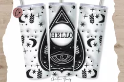 Inflated Ouija Planchette Witch Tumbler Wrap PNG Product Image 1