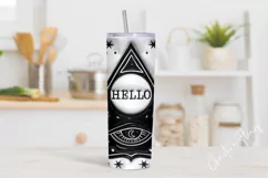Inflated Ouija Planchette Witch Tumbler Wrap PNG Product Image 2