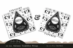 Inflated Ouija Planchette Witch Tumbler Wrap PNG Product Image 3
