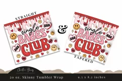 3D Inflated Single Babes Club Tumbler Wrap PNG Product Image 3