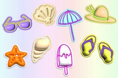 Inflated and Puffed Summer Elements, Sublimation, PNG Product Image 2