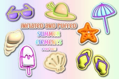 Inflated and Puffed Summer Elements, Sublimation, PNG Product Image 1