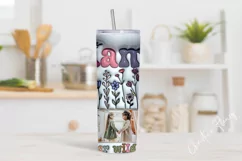 Inflated This Mama Love Her Wildflowers Tumbler Wrap PNG Product Image 2