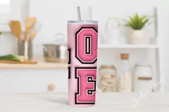 3D Inflated Love Tumbler Wrap PNG Product Image 2
