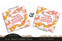 3D Inflated You are Enough Tumbler Wrap PNG Product Image 2