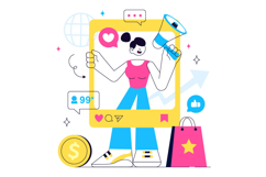 10 Influencer Marketing Illustration Product Image 4