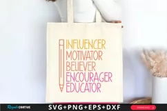 Influencer Motivator Believer SVG, Teacher SVG Design Product Image 3