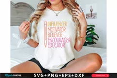 Influencer Motivator Believer SVG, Teacher SVG Design Product Image 1