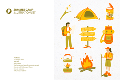 Yellow and Red Cute Summer Camp Illustration Set Product Image 5