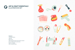 Cute Hand-Drawn Art and Craft Essentials Illustration Set Product Image 5