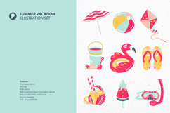 Pink Bright and Cheerful Summer Vacation Illustration Set Product Image 5