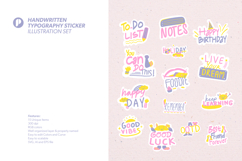 Fun Wordy Handwriting Typography Sticker Illustration Set Product Image 5