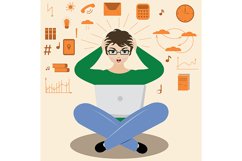 Information overload man Product Image 1