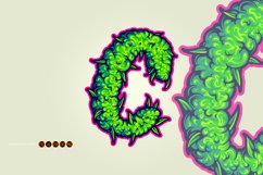 Initial C weed bud highly creative monogram Product Image 1