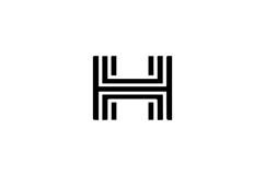 Initial h letter logo template minimalist icon graphic Product Image 1