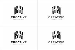 SET OF initial letter W logo vector design Product Image 6