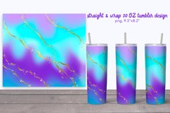 20 oz Tumbler violet, arctic blue. Abstract sublimation Product Image 1