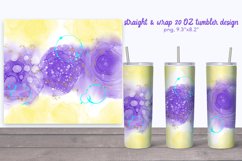 Alcohol ink violet tumbler with glitter. Tumbler sublimation Product Image 1