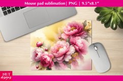 Floral mousepad sublimation Pink Peonies mouse pad Product Image 1