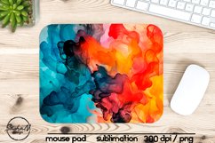 Colorful alcohol ink mouse pad sublimation Product Image 1